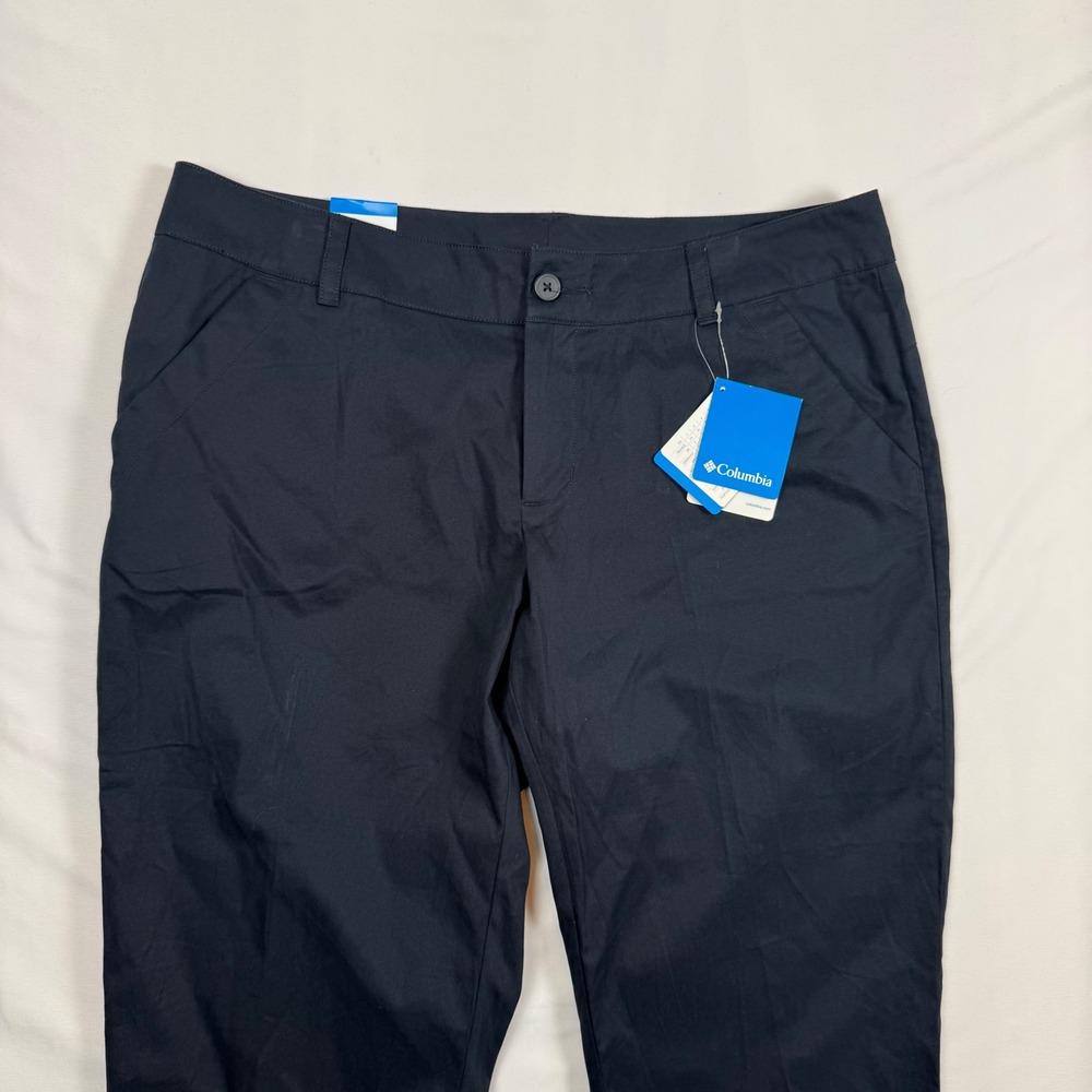 Columbia Womens Black Cotton Sunset Hill Capri Hiking Pants Size 16 NWT